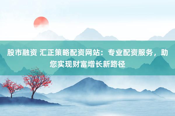 股市融资 汇正策略配资网站：专业配资服务，助您实现财富增长新路径