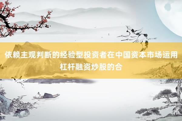 依赖主观判断的经验型投资者在中国资本市场运用杠杆融资炒股的合
